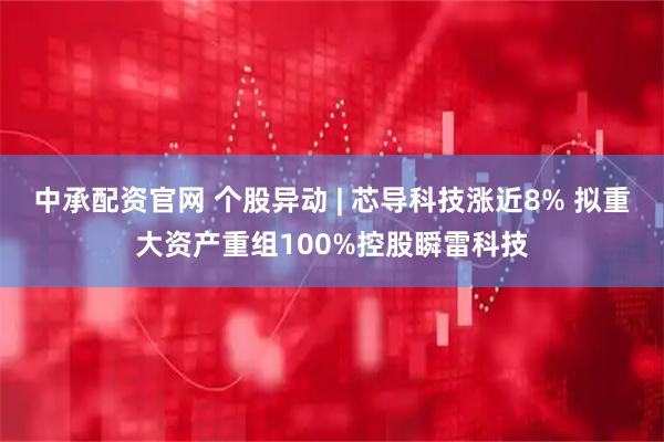 中承配资官网 个股异动 | 芯导科技涨近8% 拟重大资产重组100%控股瞬雷科技